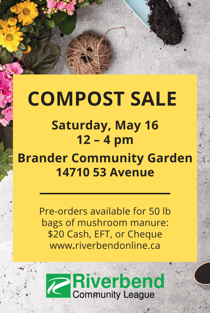 Compost sale on May 16 from 12-4pm in Brander Gardens