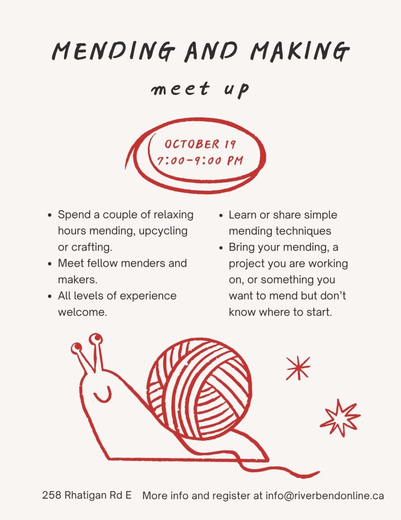 mending and making meetup on october 19 at 7pm